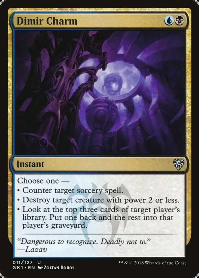 2018 GRN Guild Kit Dimir Charm uncommon #11 uncommon card image