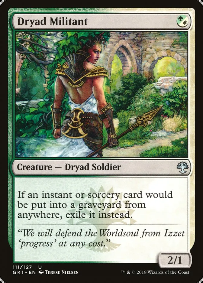 2018 GRN Guild Kit Dryad Militant uncommon #111 uncommon card image