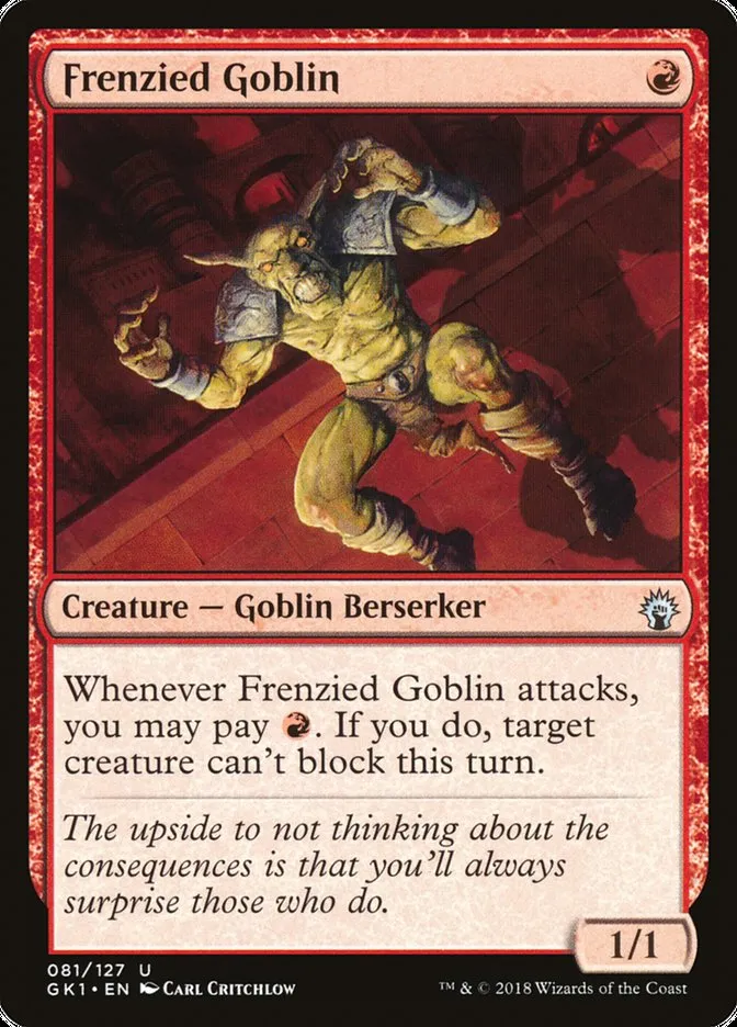 2018 GRN Guild Kit Frenzied Goblin uncommon #81 uncommon card image
