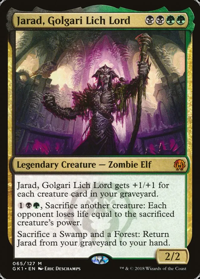 2018 GRN Guild Kit Jarad, Golgari Lich Lord #65 mythic card image