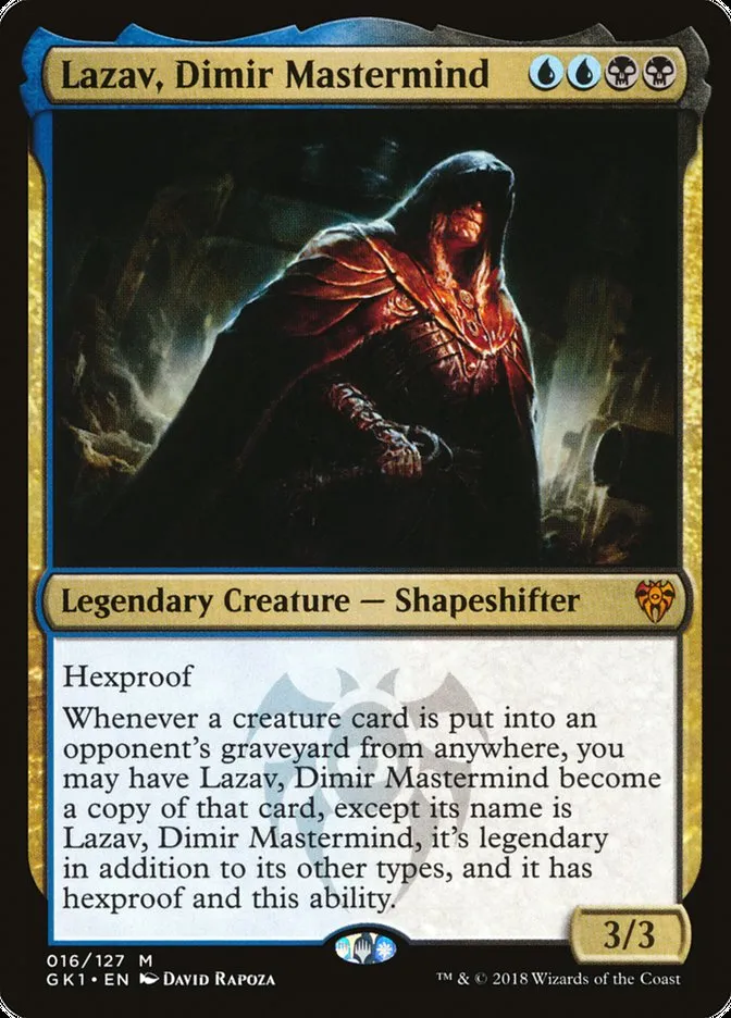 2018 GRN Guild Kit Lazav, Dimir Mastermind mythic #16 mythic card image
