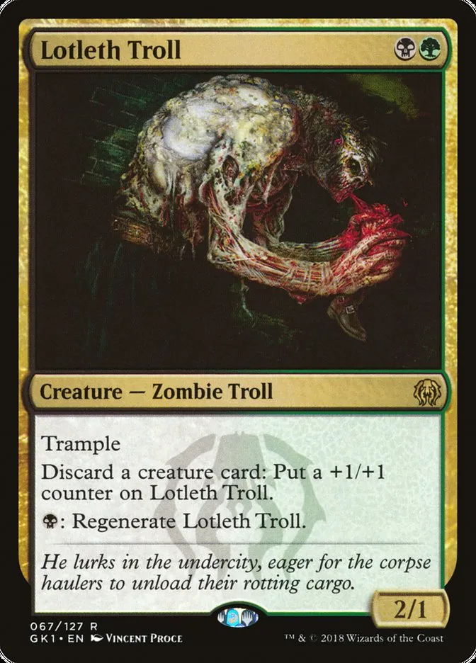 2018 GRN Guild Kit Lotleth Troll rare #67 rare card image