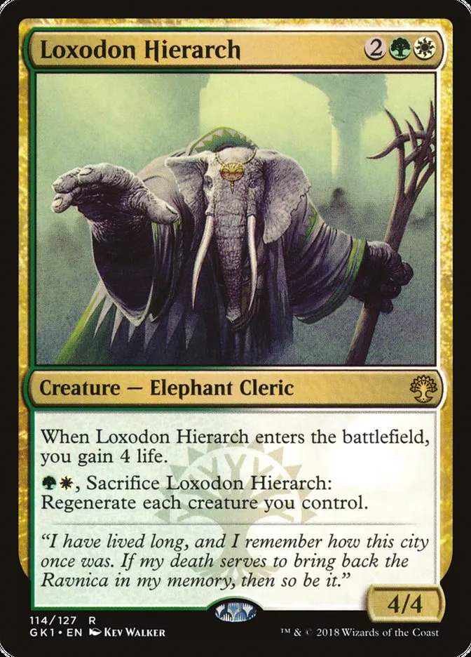 2018 GRN Guild Kit Loxodon Hierarch #114 rare card image