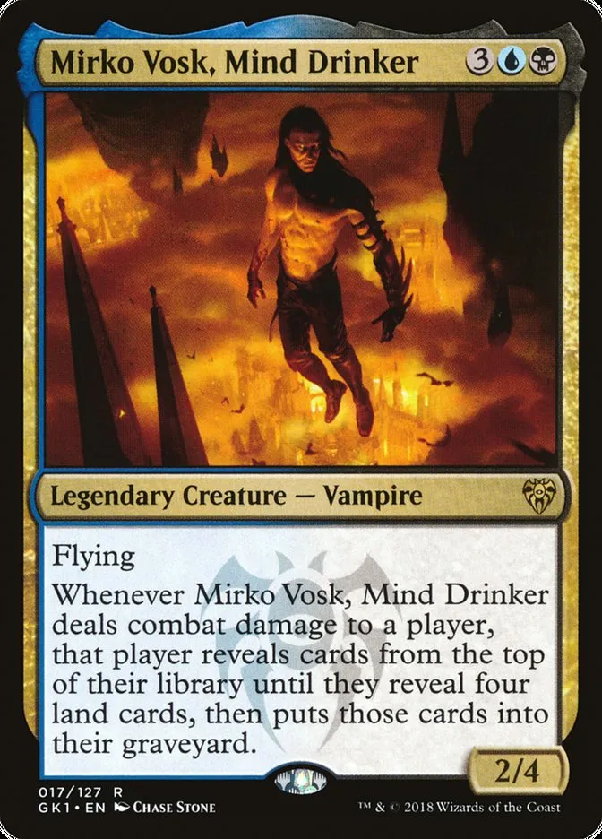 2018 GRN Guild Kit Mirko Vosk, Mind Drinker rare #17 rare card image