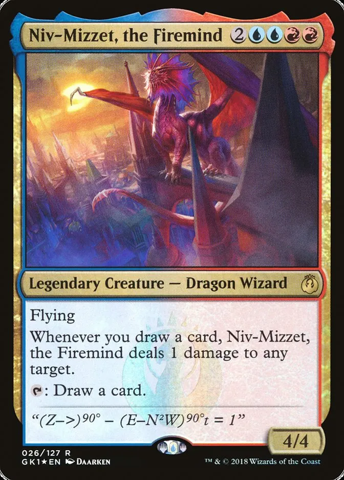 2018 GRN Guild Kit Niv-Mizzet, the Firemind #26 rare card image