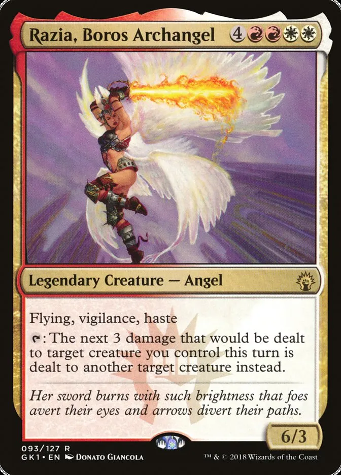 2018 GRN Guild Kit Razia, Boros Archangel #93 rare card image