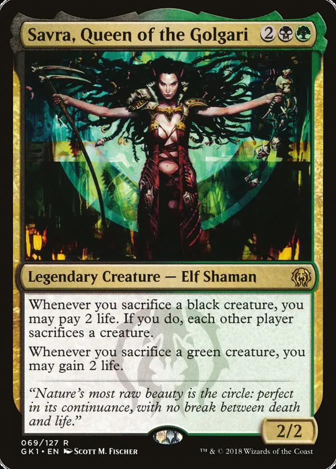 2018 GRN Guild Kit Savra, Queen of the Golgari #69 rare card image