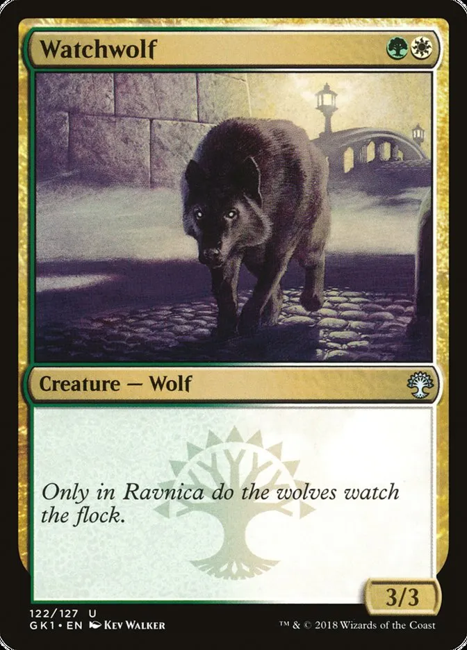 2018 GRN Guild Kit Watchwolf uncommon #122 uncommon card image