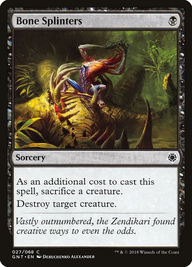 2018 Game Night Bone Splinters common #27 common card image