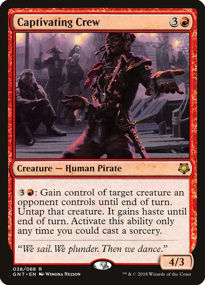 2018 Game Night Captivating Crew rare #38 rare card image