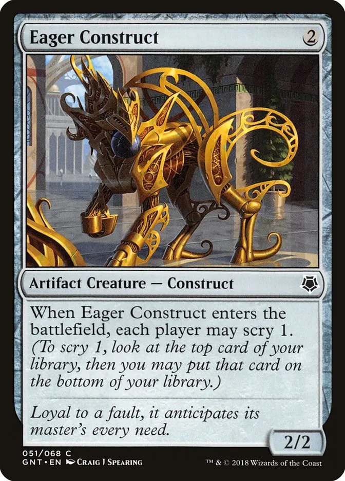 2018 Game Night Eager Construct common #51 common card image