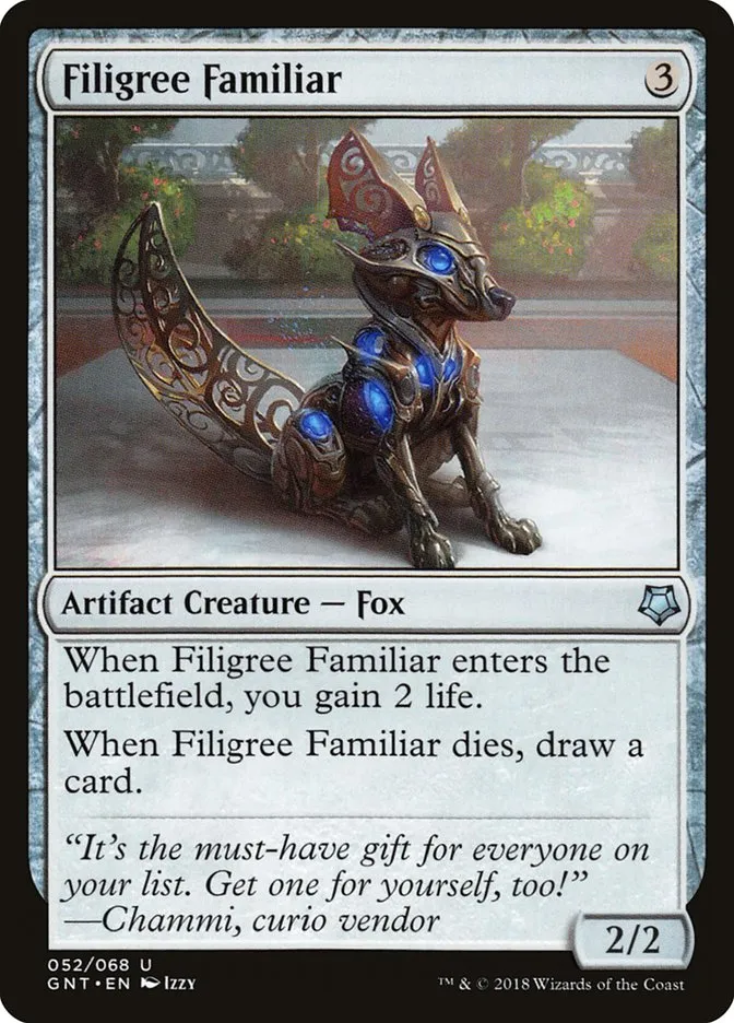 2018 Game Night Filigree Familiar uncommon #52 uncommon card image