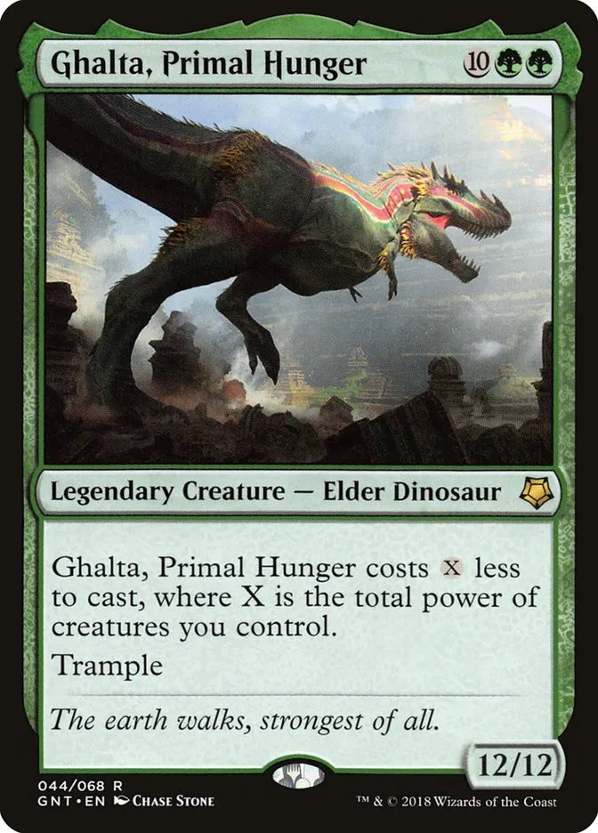 2018 Game Night Ghalta, Primal Hunger rare #44 rare card image