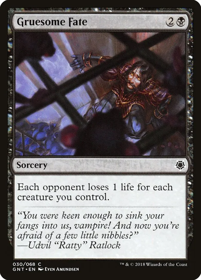 2018 Game Night Gruesome Fate common #30 common card image
