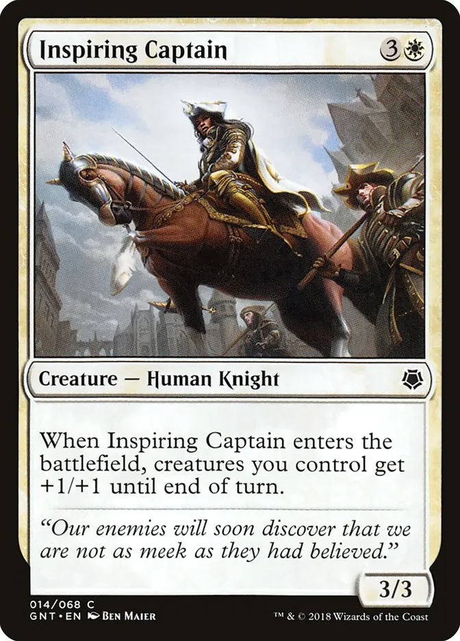2018 Game Night Inspiring Captain common #14 common card image