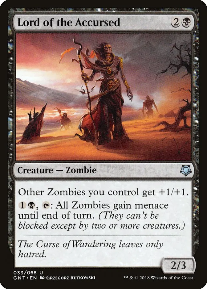 2018 Game Night Lord of the Accursed uncommon #33 uncommon card image
