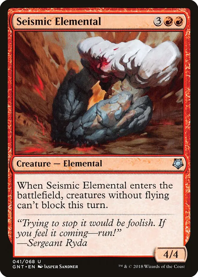 2018 Game Night Seismic Elemental uncommon #41 uncommon card image