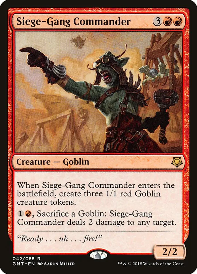 2018 Game Night Siege-Gang Commander rare #42 rare card image