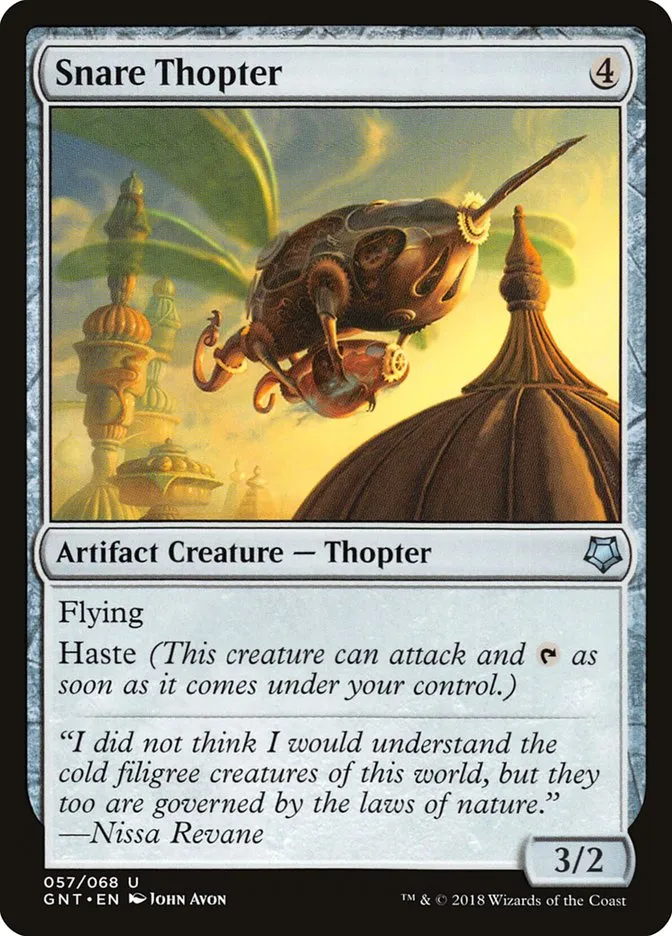 2018 Game Night Snare Thopter uncommon #57 uncommon card image