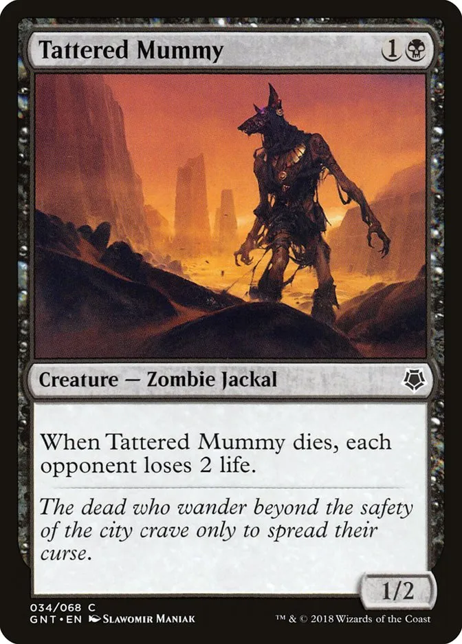 2018 Game Night Tattered Mummy common #34 common card image