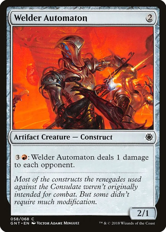 2018 Game Night Welder Automaton common #58 common card image