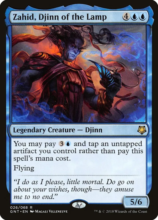 2018 Game Night Zahid, Djinn of the Lamp rare #26 rare card image