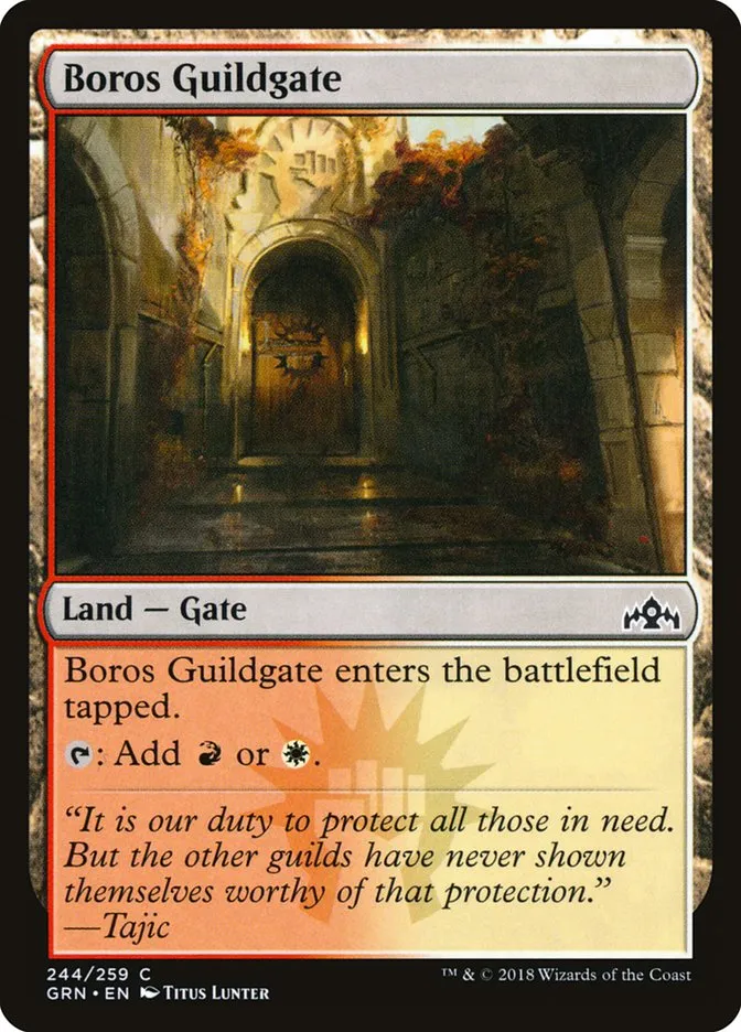 2018 Guilds of Ravnica Boros Guildgate #244 common card image