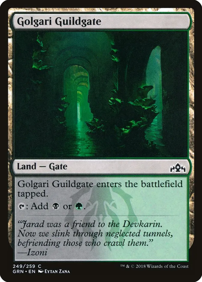 2018 Guilds of Ravnica Golgari Guildgate common #249 common card image