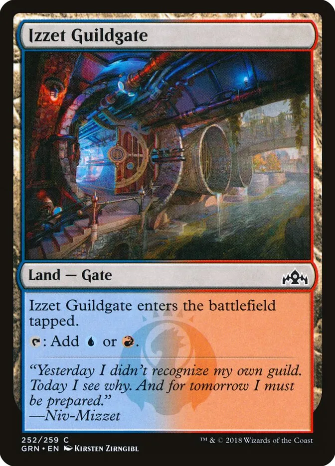 2018 Guilds of Ravnica Izzet Guildgate #252 common card image
