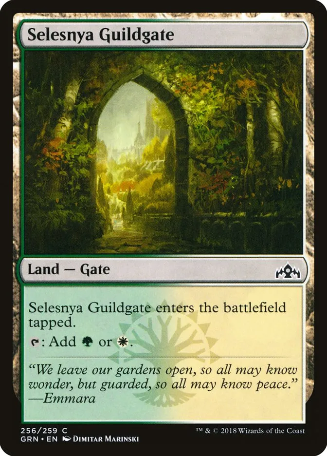 2018 Guilds of Ravnica Selesnya Guildgate #256 common card image