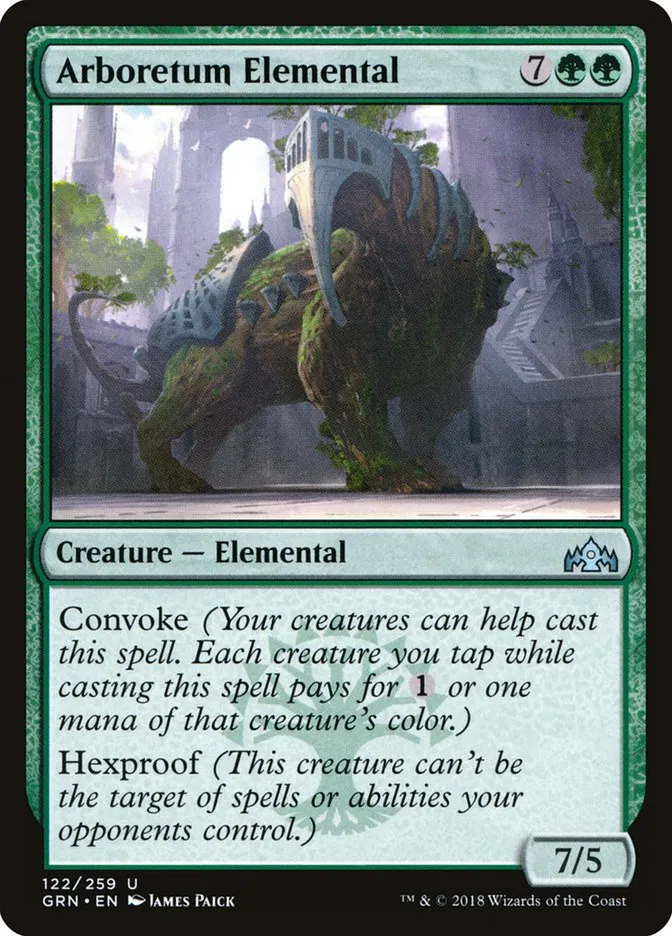 2018 Guilds of Ravnica Arboretum Elemental uncommon #122 uncommon card image