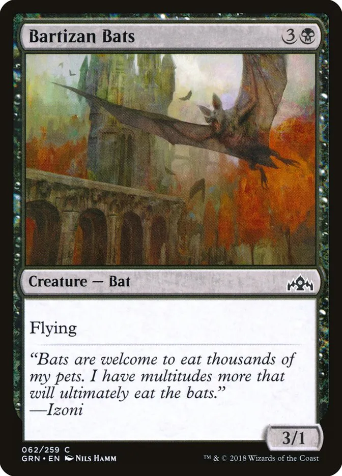 2018 Guilds of Ravnica Bartizan Bats common #62 common card image