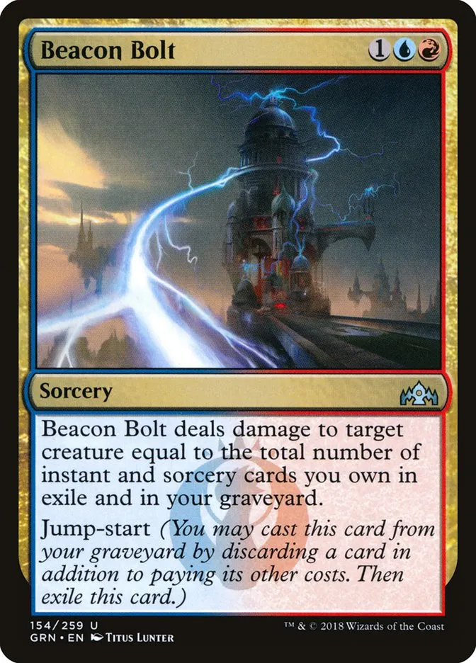 2018 Guilds of Ravnica Beacon Bolt uncommon #154 uncommon card image