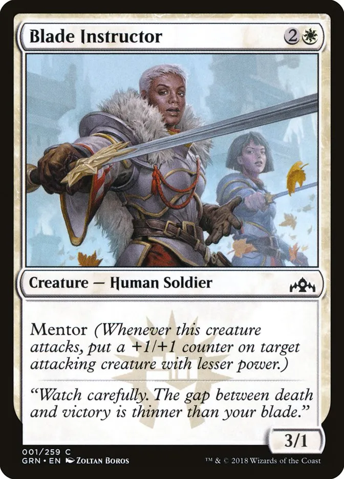 2018 Guilds of Ravnica Blade Instructor common #1 common card image