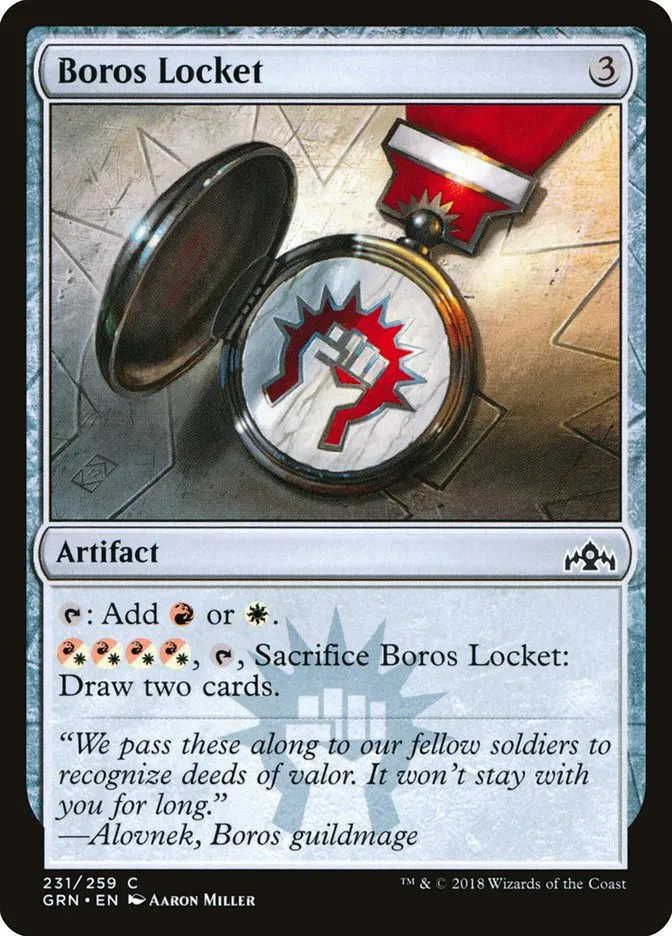 2018 Guilds of Ravnica Boros Locket common #231 common card image