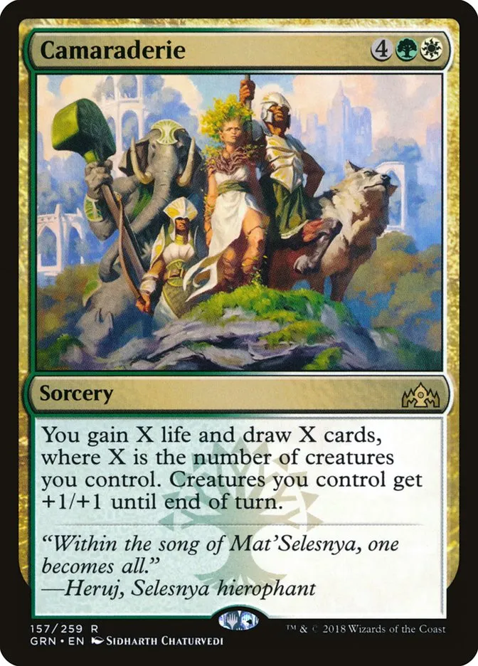 2018 Guilds of Ravnica Camaraderie rare #157 rare card image