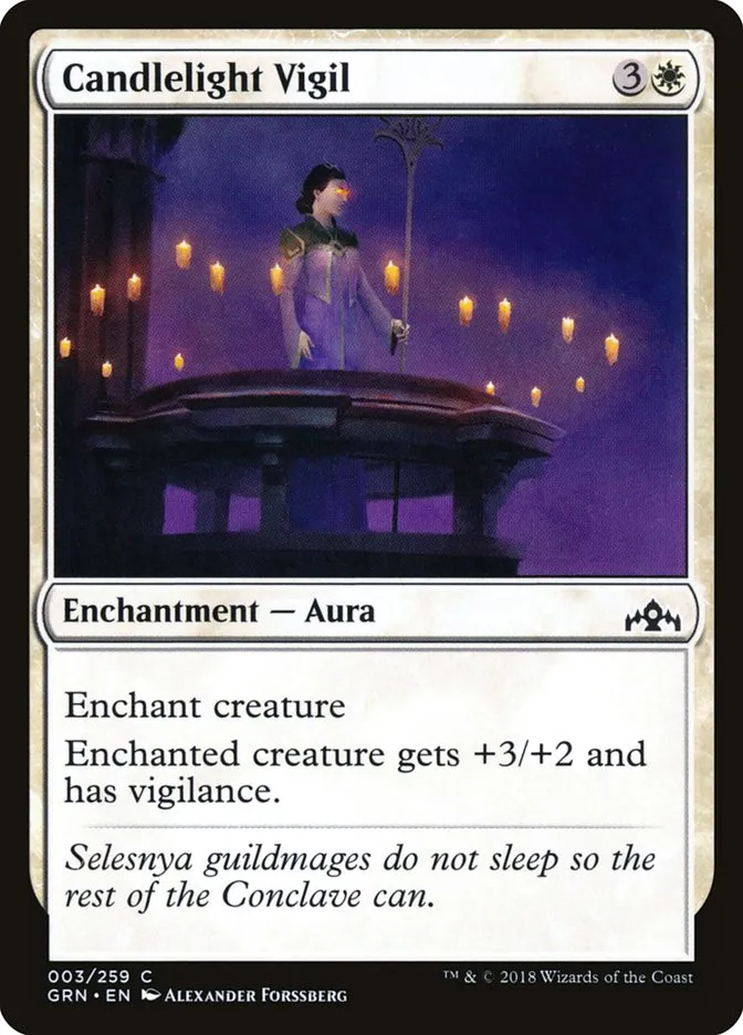 2018 Guilds of Ravnica Candlelight Vigil common #3 common card image