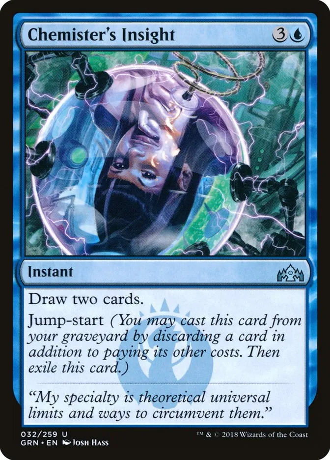 2018 Guilds of Ravnica Chemister's Insight uncommon #32 uncommon card image