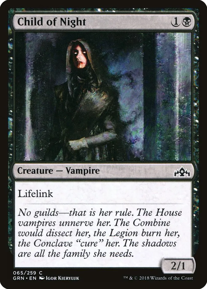 2018 Guilds of Ravnica Child of Night common #65 common card image