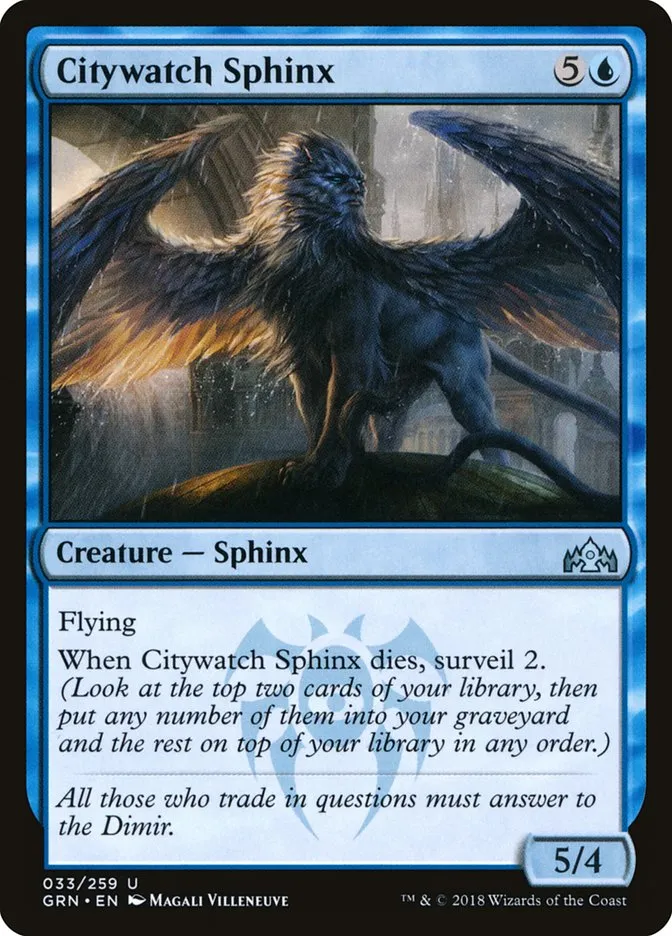 2018 Guilds of Ravnica Citywatch Sphinx uncommon #33 uncommon card image