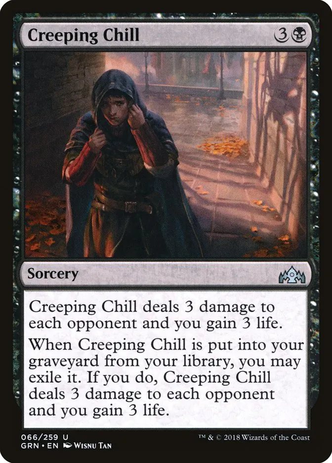 2018 Guilds of Ravnica Creeping Chill uncommon #66 uncommon card image
