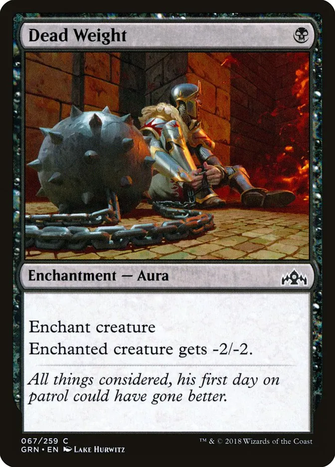 2018 Guilds of Ravnica Dead Weight common #67 common card image