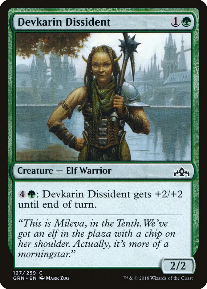 2018 Guilds of Ravnica Devkarin Dissident common #127 common card image