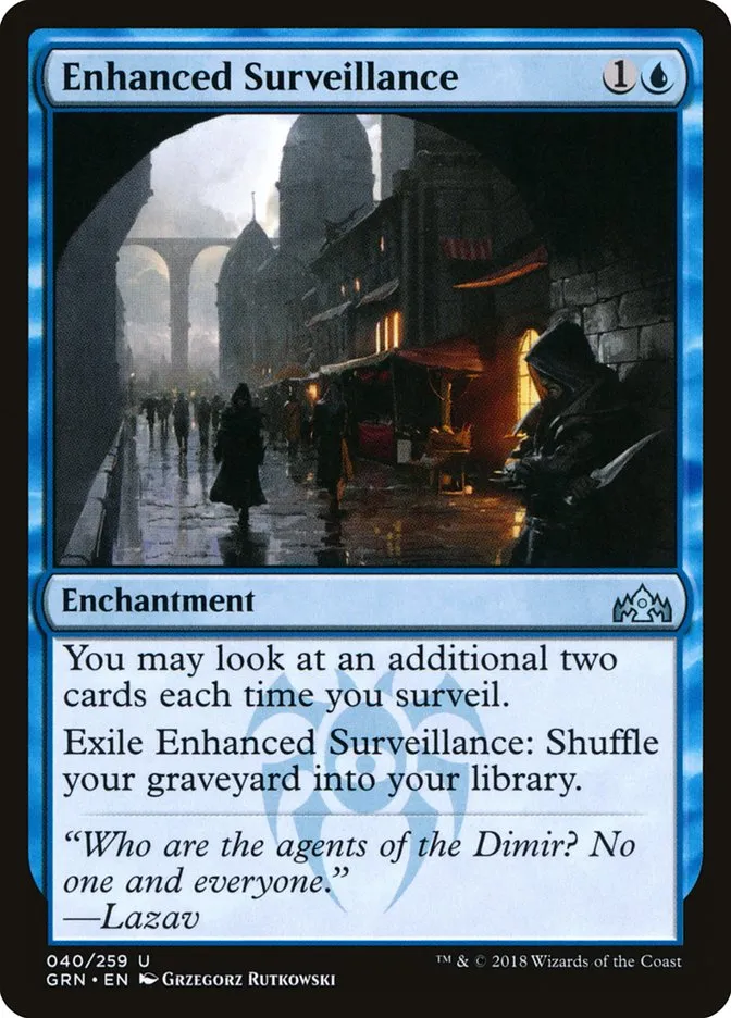 2018 Guilds of Ravnica Enhanced Surveillance uncommon #40 uncommon card image