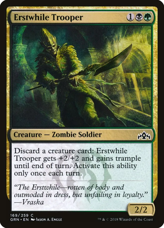 2018 Guilds of Ravnica Erstwhile Trooper #169 common card image