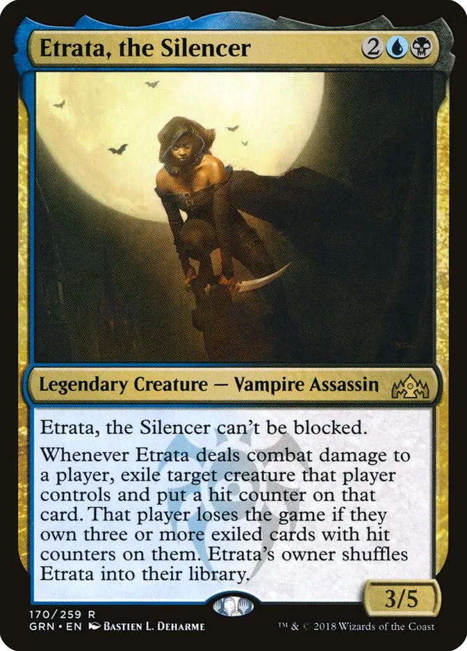 2018 Guilds of Ravnica Etrata, the Silencer rare #170 rare card image
