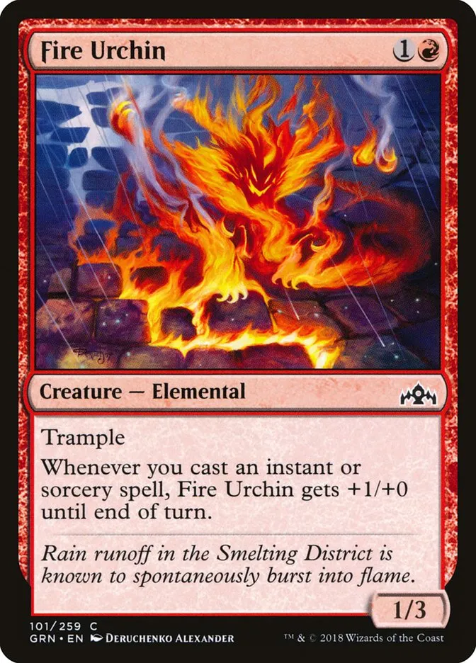 2018 Guilds of Ravnica Fire Urchin common #101 common card image