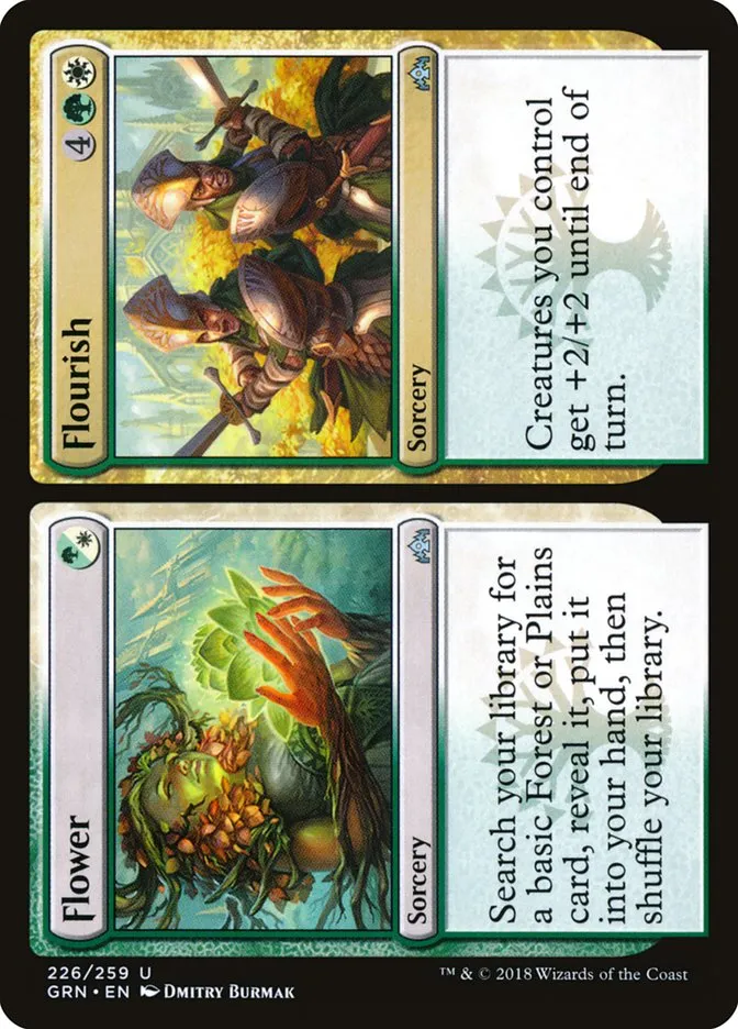 2018 Guilds of Ravnica Flower // Flourish uncommon #226 uncommon card image