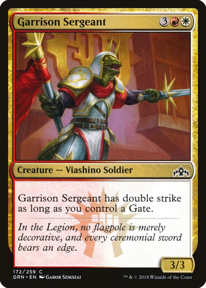 2018 Guilds of Ravnica Garrison Sergeant common #172 common card image