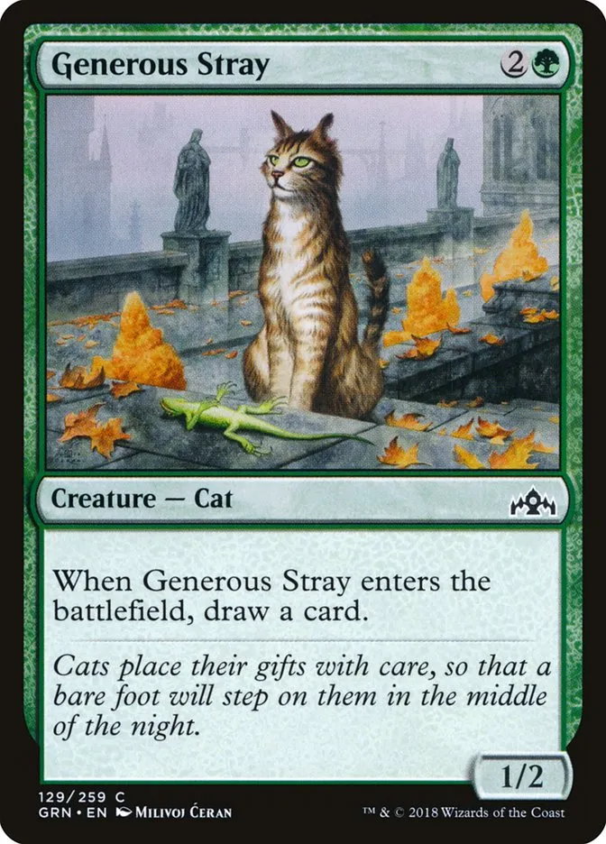 2018 Guilds of Ravnica Generous Stray common #129 common card image